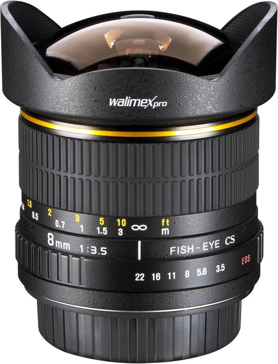 Produktbild Walimex pro Pro 8mm f/3.5 Fisheye, Canon (Canon EF-S, APS-C / DX)