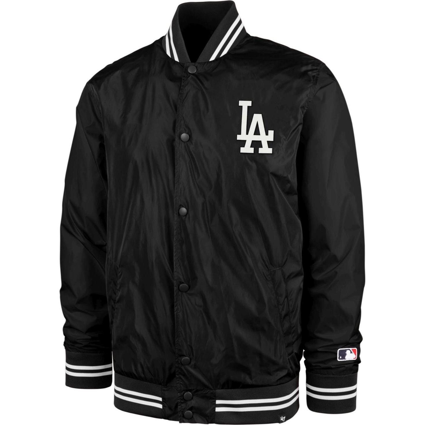 47 Brand, Herren, Jacke, Oversized Bomber Jacke - Los Angeles Dodgers - M (M), Schwarz, M