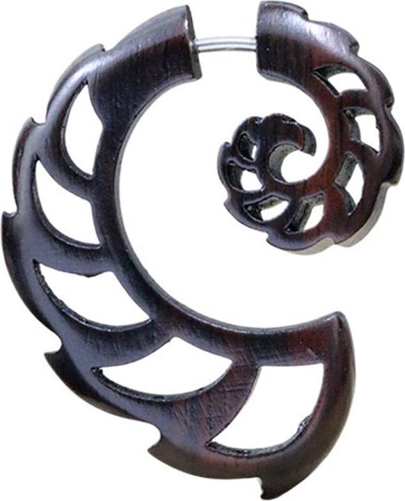 Produktbild Star Piercing Fake Spirale Design 4 aus Sonoholz (ohne Messing, Organisch)