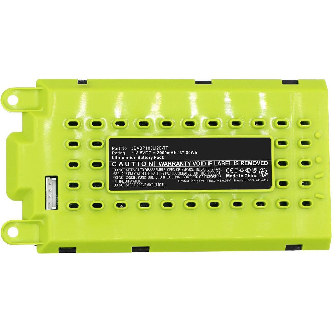 CoreParts Battery 18.5V 2000mAh 37.00Wh, Staubsauger Zubehör, Grün