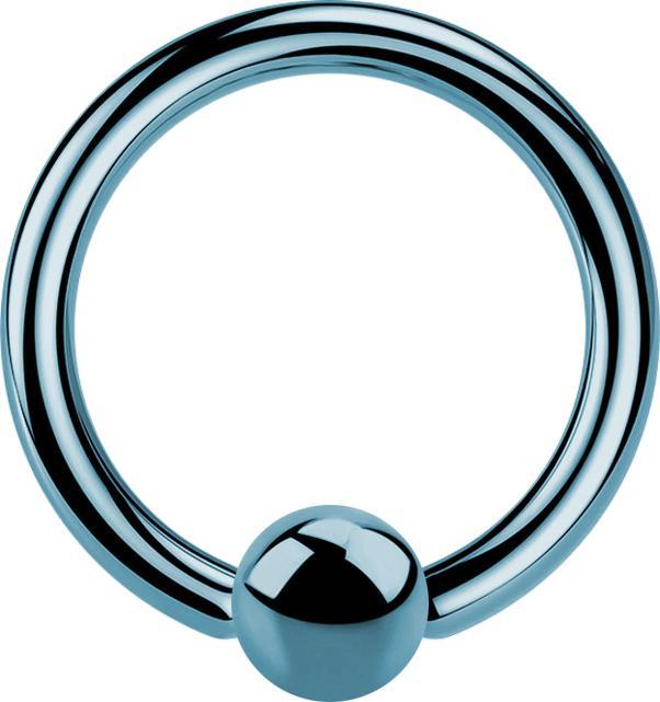 Actual product image Star Piercing Micro Ball Closure Ring light blue (Titanium, without brass)
