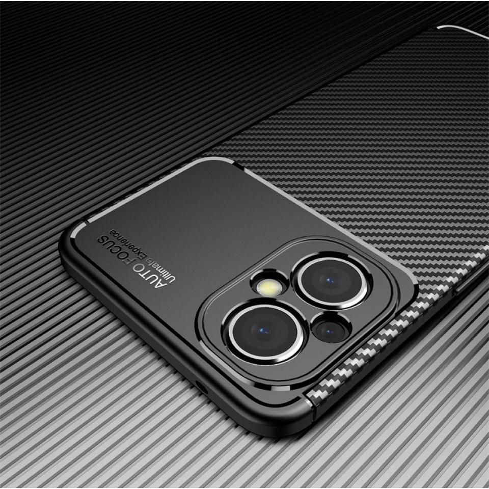 Thumbnail - Screenguard Xiaomi Poco M5 Hülle Carbon Design TPU Case (Xiaomi Poco M5), Smartphone Hülle, Schwarz