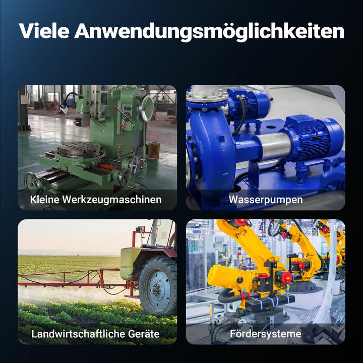 Actual product image Wiltec Elektromotor 1-phasig 4-polig Elektro Motor 1,1kW Einphasenmotor Motor