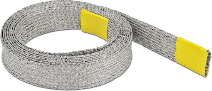 Delock Kabelschlauch zur EMV Abschirmung 2 m x 15 mm Grau (Kabelschlauch, 200 cm)