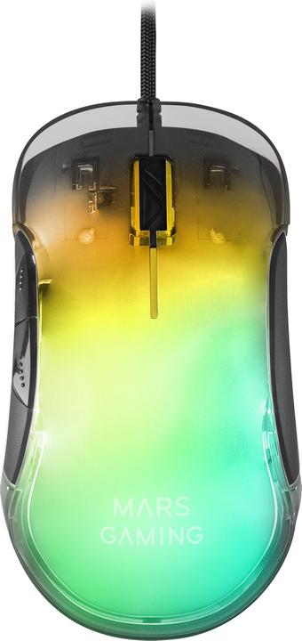 Actual product image Mars Gaming MMGLOW Gaming Mouse RGB Chroma-Glow Mirror Finish 12800 DPI Black (Cable)