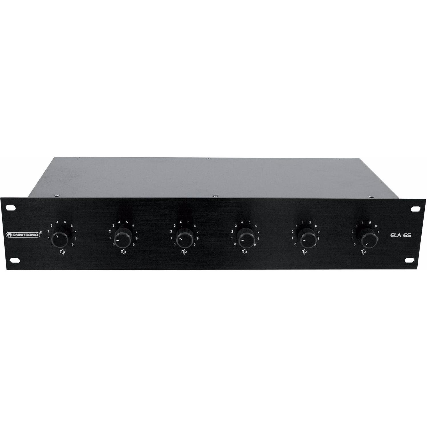Omnitronic ELA 6S-Zonen LS-Regler 30W, Lautsprecher Bauteile, Schwarz