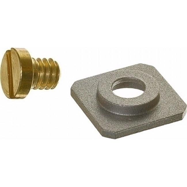 Manfrotto 262 Adapter für Nikon Blitz (Stativadapter), Stativ Zubehör, Weiss, Silber