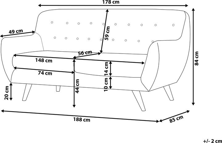 Produktbild Beliani Bodo (3-Sitzer)