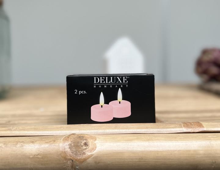 Actual product image Deluxe Homeart Tealight LED Light Pink (2 x)