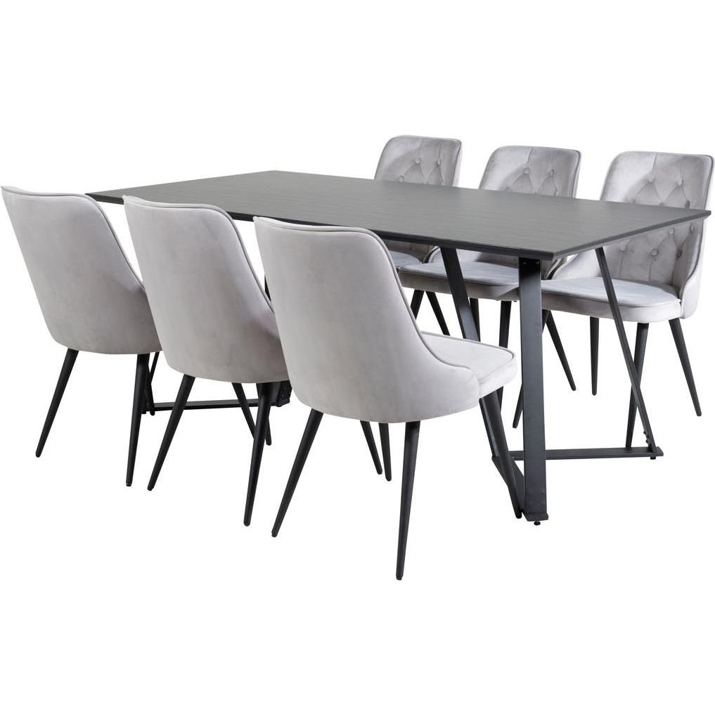 Thumbnail - Ebuy24, Esstisch, Essgruppe Marina 33 (7-teilig) (90 x 180 x 75 cm)