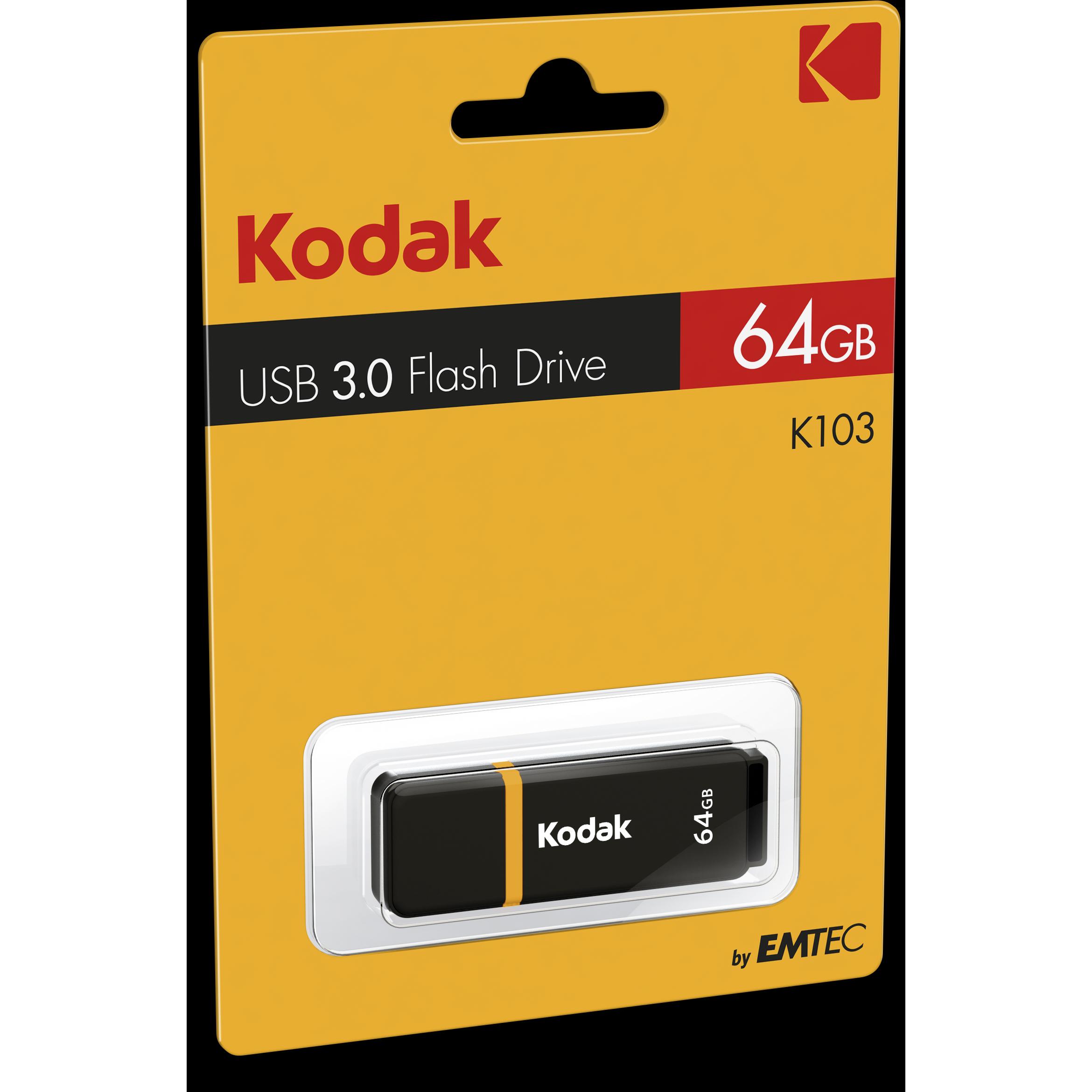 Thumbnail - Emtec USB3.0 K100 USB-Stick USB Typ-A 3.2 Gen 1 (3.1 Gen 1) (64 GB, USB-A, USB 3.2), USB Stick, Schwarz, Gelb