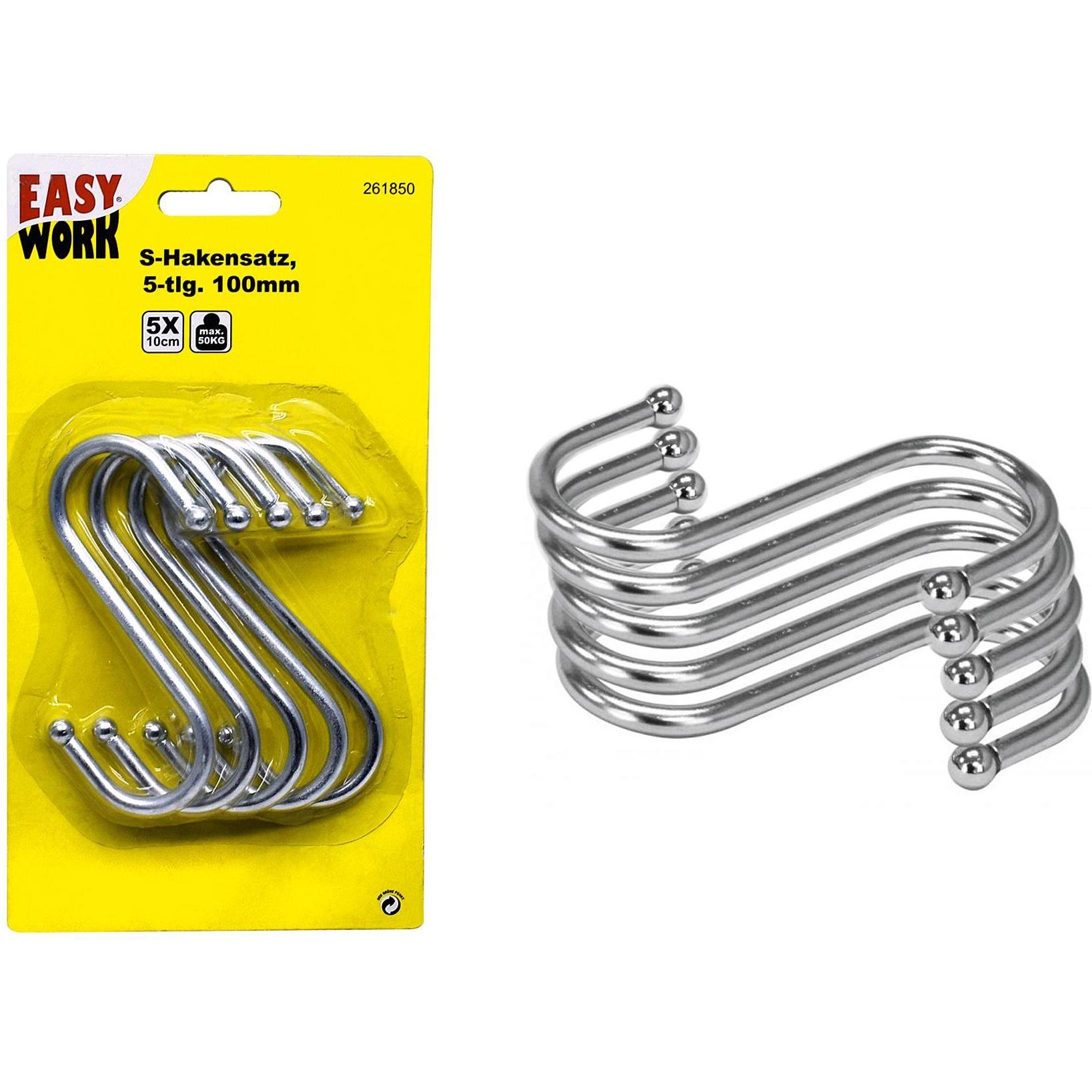 6x Easy Work, Schrauben, S-Hakensatz (6 Schrauben pro Stück)