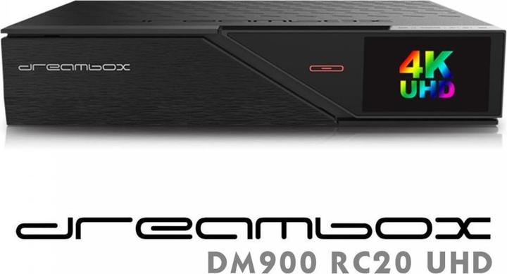 Dreambox Drea DM900 RC20 UHD4K 2xS2X 1xC/T2 PVRbk Triple MS E2 Linux PVR ready Receiver (8 GB, 2x DVB-S2X, DVB-C/T2, CI+ slot, CI Shaft)