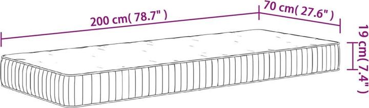 Immagine prodotto vidaXL Jeronima (70 x 200 cm, Nucleo della molla)