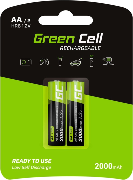 Produktbild GreenCell Rechargeable (2 Stk., AA, 2000 mAh)