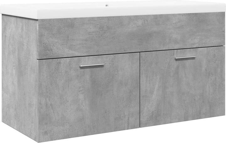 Produktbild vidaXL Waschbeckenunterschrank Wand Unterschrank Badschrank mit Einbaubecken