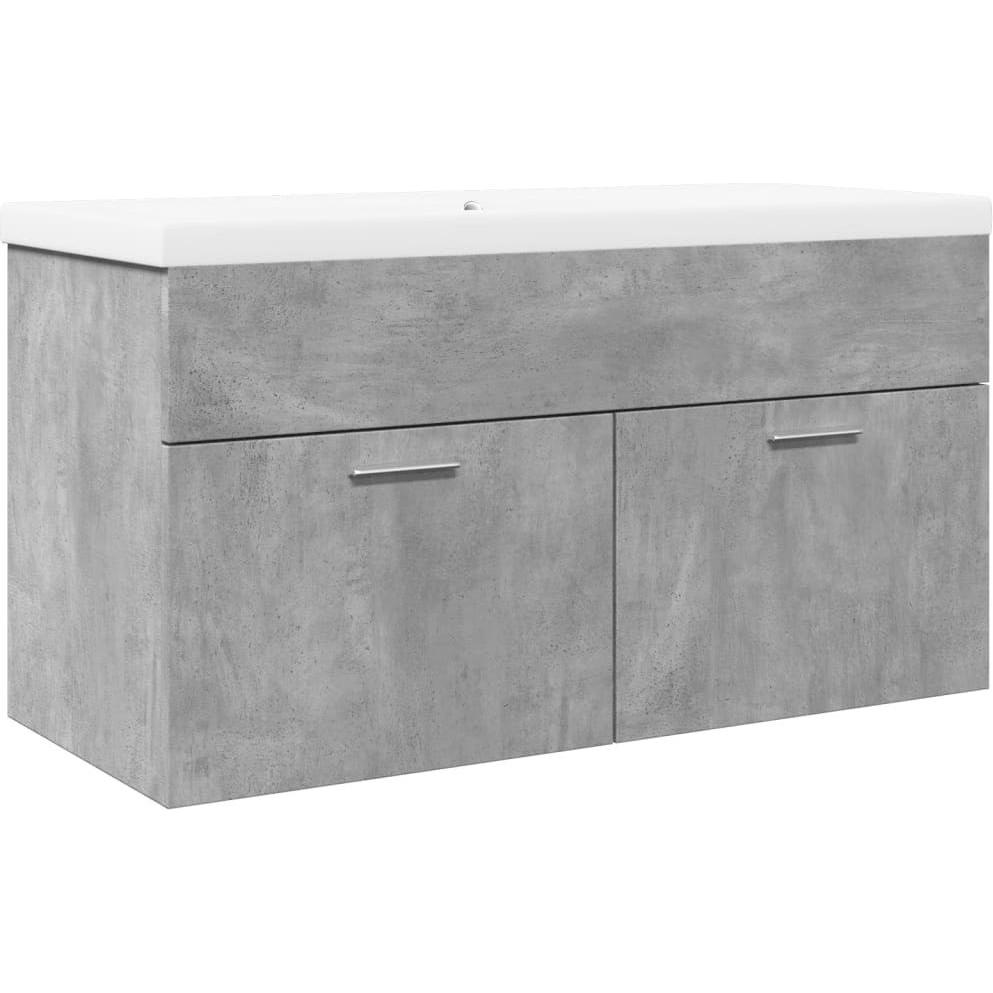 Thumbnail - VidaXL, Badmöbelset, Waschbeckenunterschrank Wand Unterschrank Badschrank mit Einbaubecken