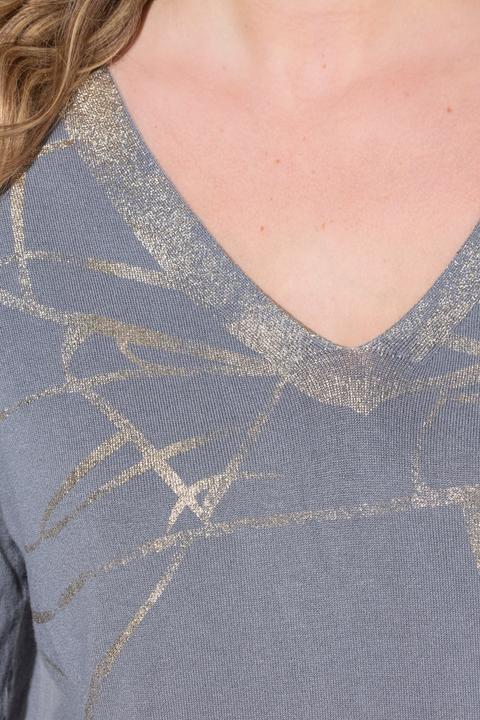 Actual product image Miamoda Sweater with metallic marble pattern (46, 48)