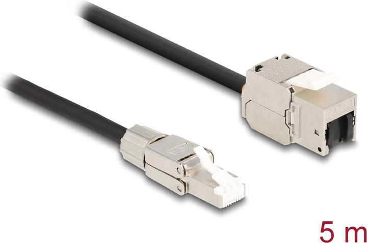 Immagine prodotto Delock Cavo RJ45 collegabile al modulo Keystone con presa RJ45 Cat.6A 5 m (S/FTP, CAT6a, 5 m)
