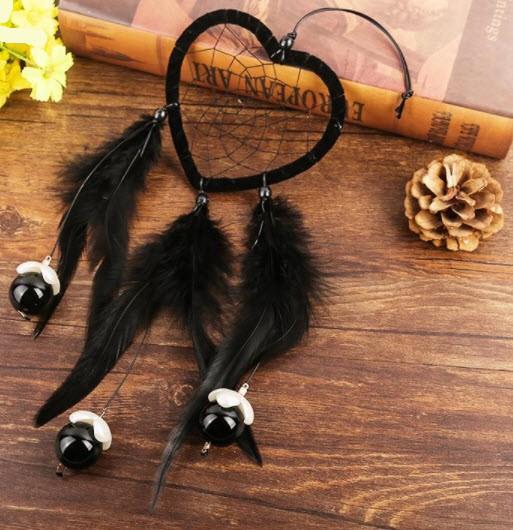 Immagine prodotto Cover-Discount Acchiappasogni a cuore indiano Deco nero