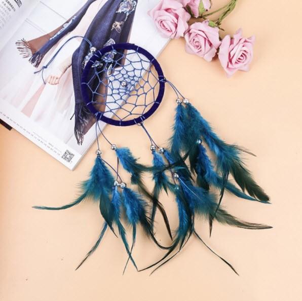 Produktbild Cover-Discount Traumfänger Dreamcatcher Deko Perlen blau (30 x 12 cm)