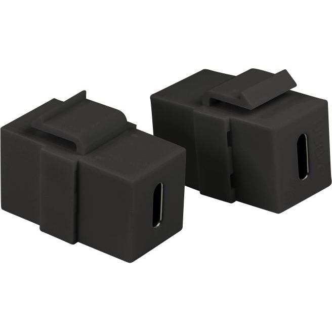LogiLink Keystone Verbinder USB 3.1, schwarz Anschlüsse: USB-C Kupplung (Keystone Modul), Netzwerk Zubehör