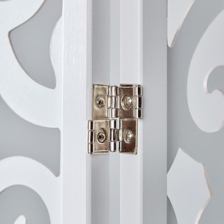 Actual product image Greendeco 3 Partition Wood Partition Spanish Wall Privacy Screen White