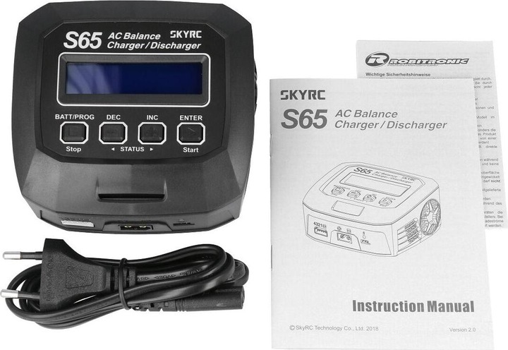 Immagine prodotto SkyRC Caricatore AC S65 AC LiPo 2-4s 6A 65W Scarica 2A 10W