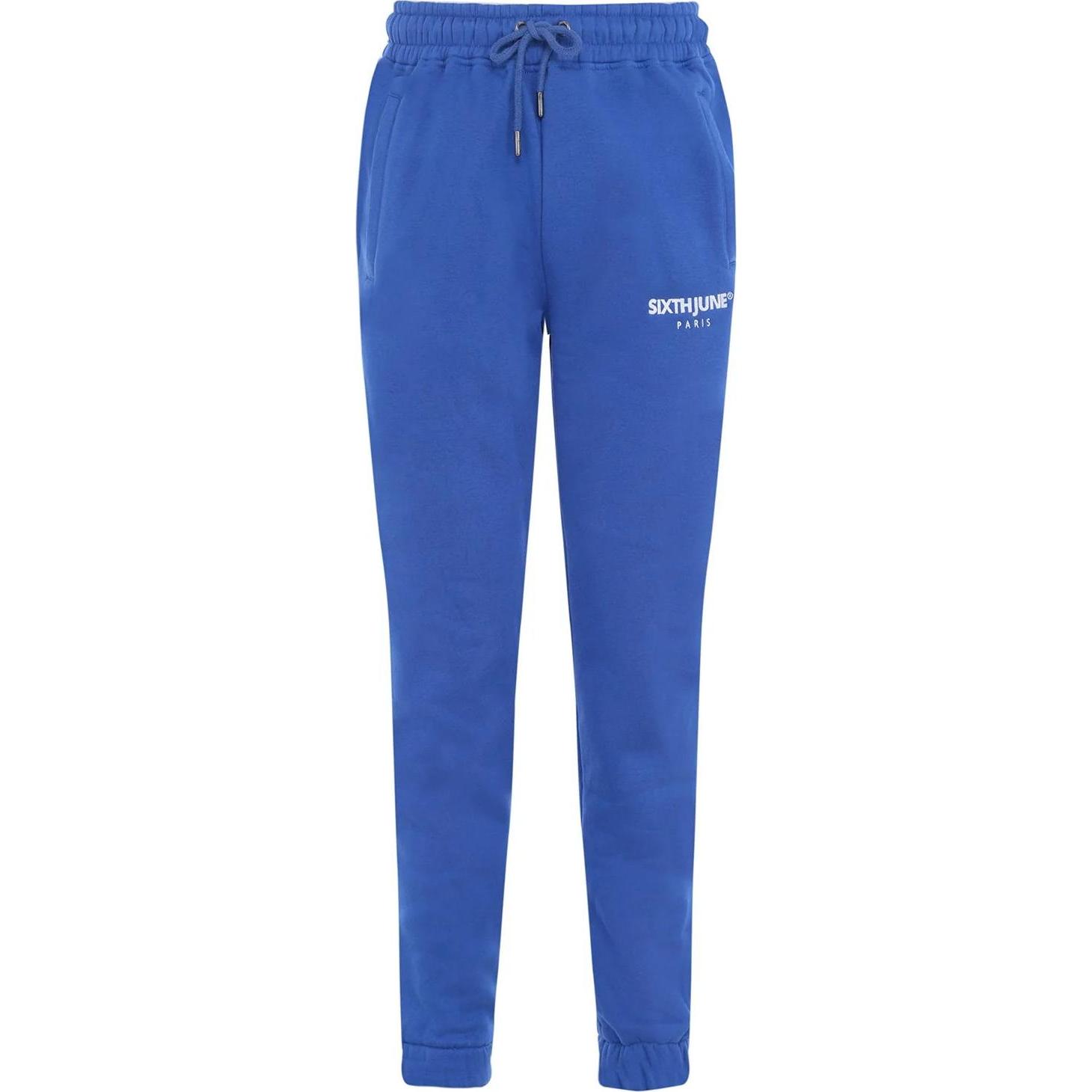 Sixth June, Herren, Hosen, Jogginghose aus Wolle mit gesticktem Logo, Blau, (M)