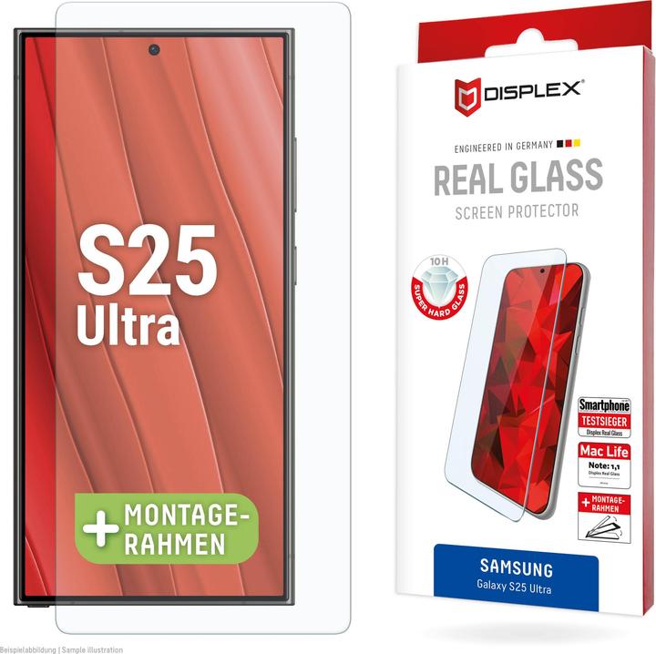 Actual product image Displex Real Glass, 2D Panzerglas (1 Piece, Samsung Galaxy S25 Ultra)