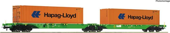 Roco 77370 H0 SETG Salzburger Eisenbahn Transport Logistik (SETG), carro a doppia cassa per container (Traccia H0)