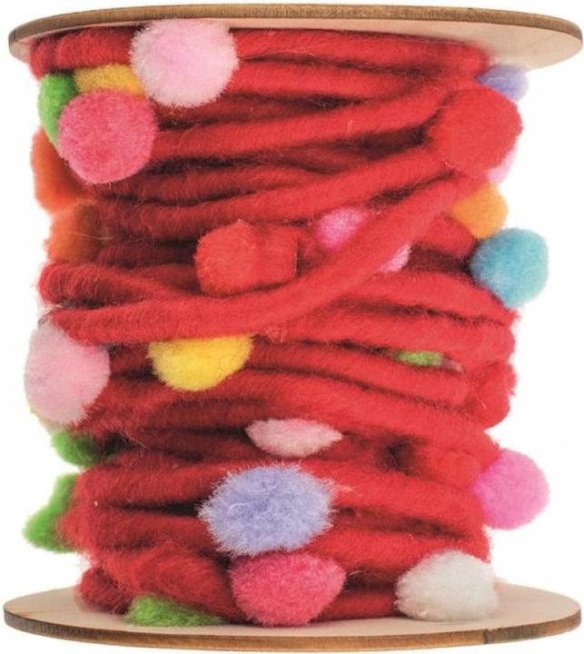 Image du produit Glorex Cordon de feutre avec pompons