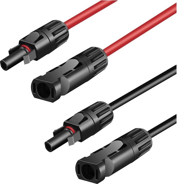Image du produit LogiLink Kit de câble d'extension solaire, MC4/M à MC4/F, 6 mm², CU, 1 m (Câble solaire)