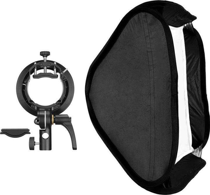 Actual product image Godox S2 type Bracket Bowens + Softbox 60x60cm + Grid (Soft boxes)