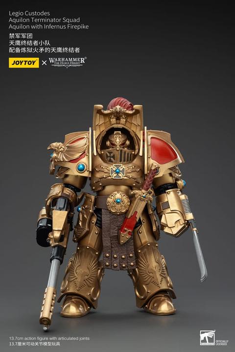Actual product image Joy Toy Warhammer The Horus Heresy Action Figure 1/18 Legio Custodes Aquilon Terminator Squad Aquilon with