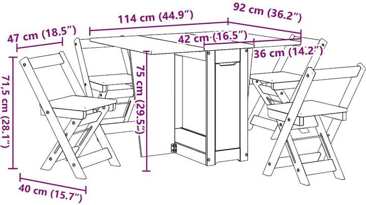 Actual product image vidaXL Esstisch