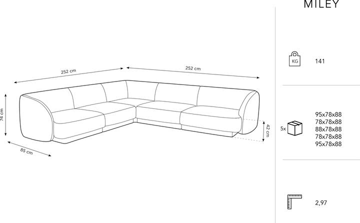 Immagine prodotto Micadoni Miley (Divano ad angolo)