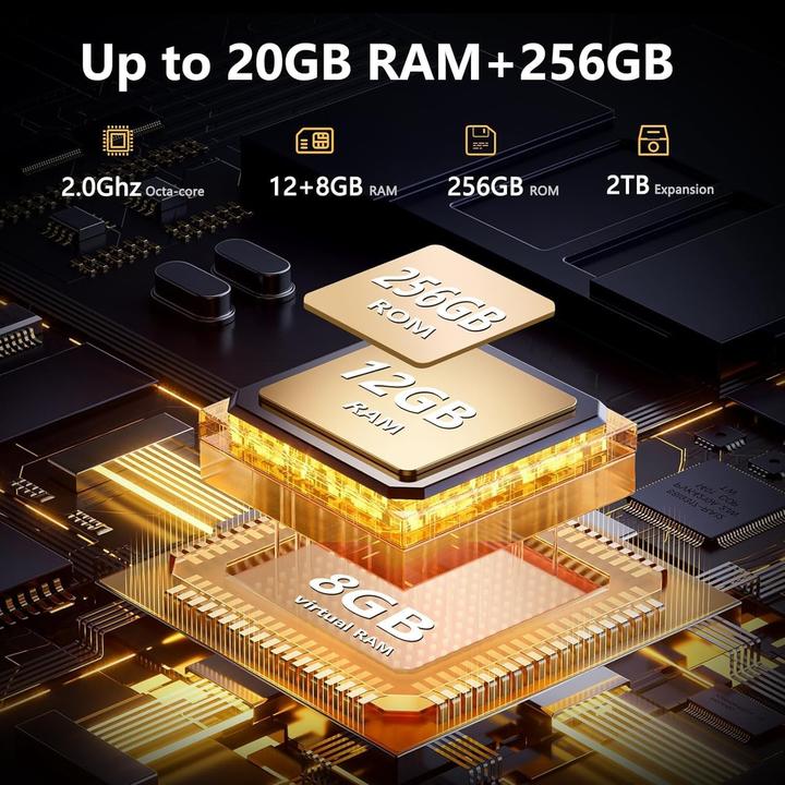 Produktbild Fossibot Robustes Android 13 Outdoor-Tablet, wasserdicht nach IP68, 12 GB RAM, 256 GB ROM, 22000 mAh, (10.40", 256 GB, Blau)