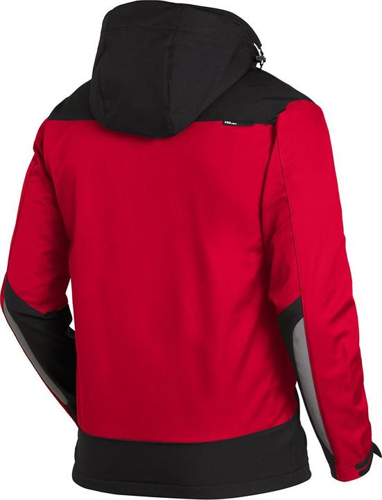 Actual product image FHB Men's softshell jacket JANNIK red, black size S (S)