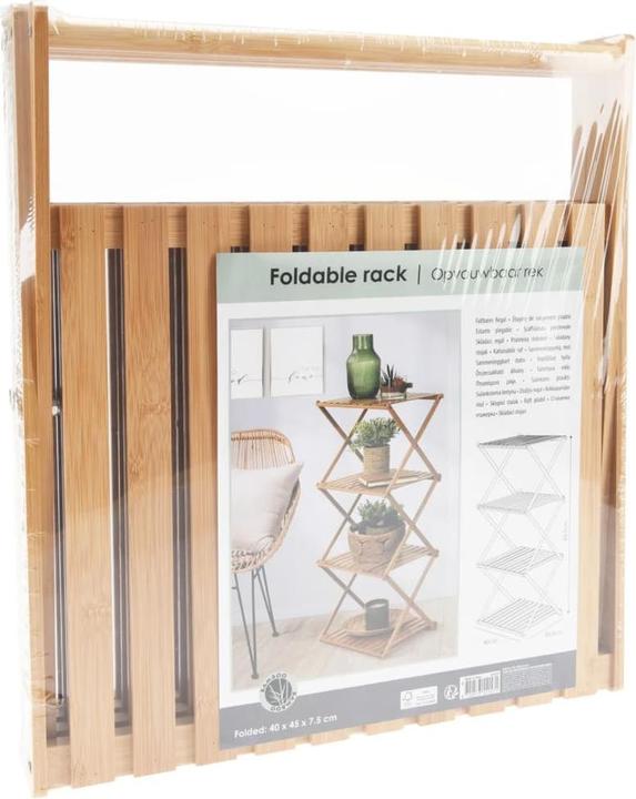 Actual product image Natura Punto Foldable bamboo stand shelf (40 x 33.5 x 93.5 cm)