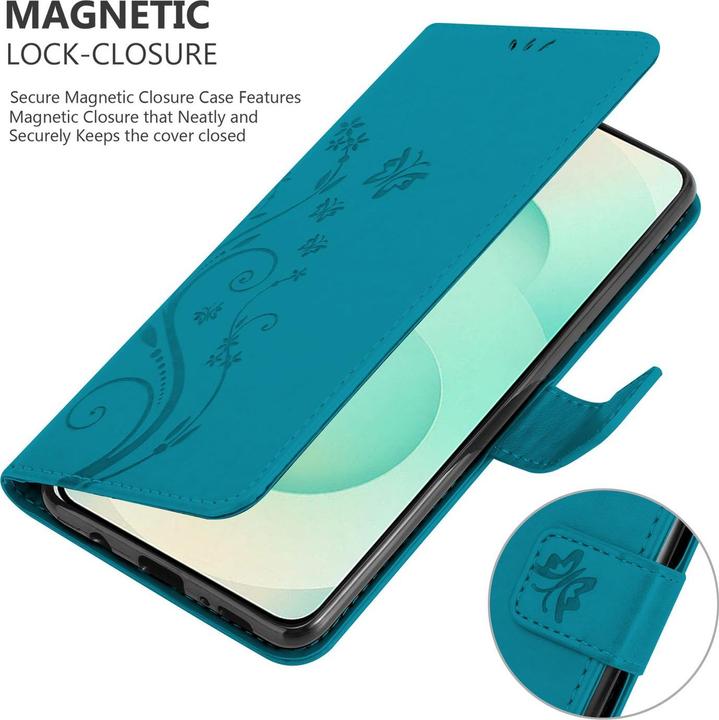 Actual product image Cadorabo Case for Samsung Galaxy S25 Plus Flower Book (Samsung Galaxy S25)