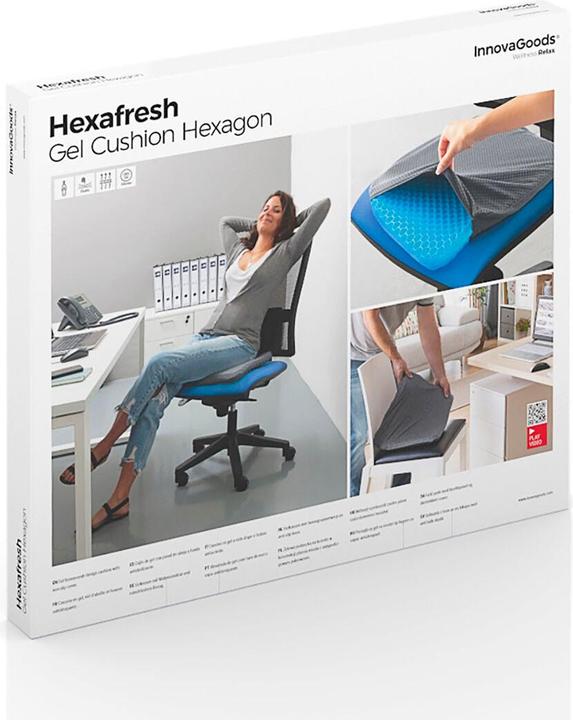 Image du produit InnovaGoods Coussin de gel de silicone en nid d'abeille (37 x 39 x 3 cm)