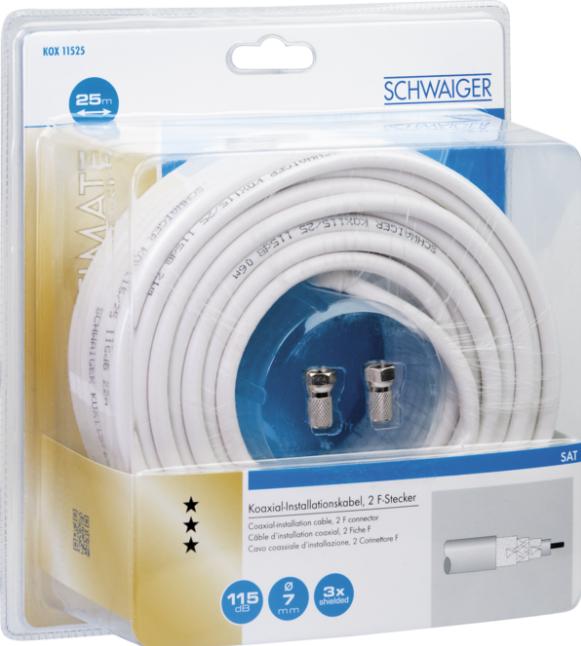 Produktbild Schwaiger SAT Installationsset (115 dB, SAT Kabel)