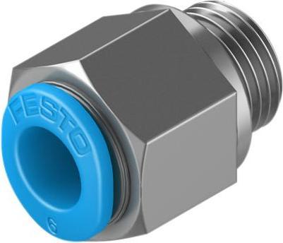 Actual product image Festo Push-in Fitting, Male G1/8, 6mm (Pipe fitting)