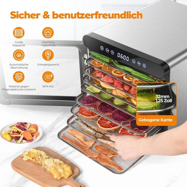 Actual product image Yashe Dörrautomat mit 9 Tabletts und Timer