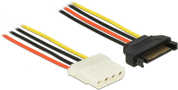 Produktbild Delock Stromkabel SATA 15-poliger Stecker > 4-polige Buchse (50 cm, 15 pin S-ATA, 4 pin Molex)