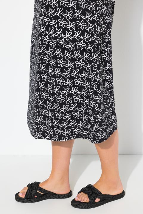 Actual product image Ulla Popken Vinework Gathered Cap Sleeve Dress (46, 48)
