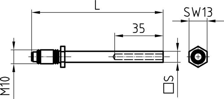 Produktbild Glutz Wechselschloss-Stift (Türgarnitur)