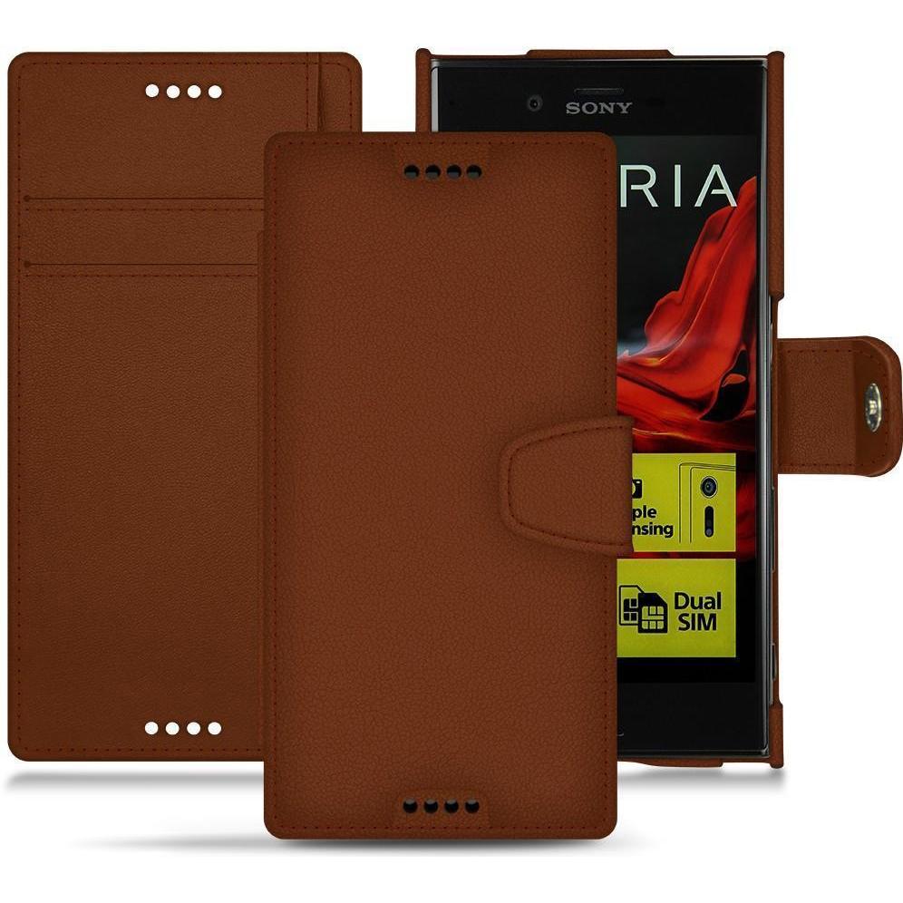 Thumbnail - Noreve Lederschutzhülle Wallet (Sony Xperia XZ), Smartphone Hülle, Braun