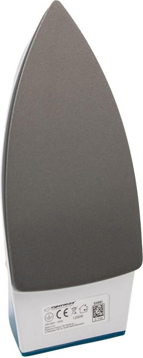 Image du produit Esperanza TRAVEL IRON SMOOTHER - Fer à repasser à sec - Plaque antiadhésive - 1,4 m - Bleu - Blanc (1200 W)